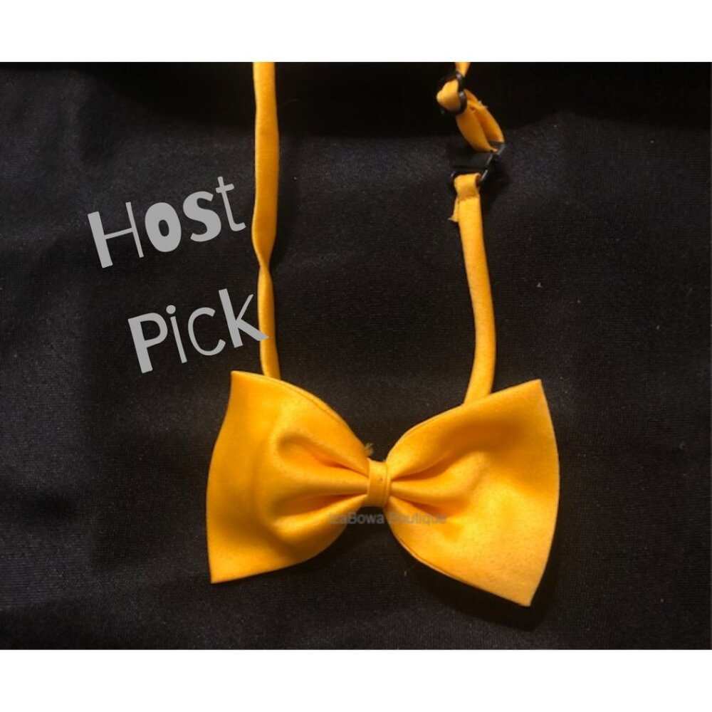 💗HOST PICK💗  Golden Cotton Bow Tie  =PETS=